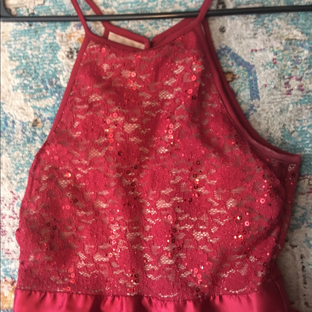 Red Layered Dress - Picture 2 of 3